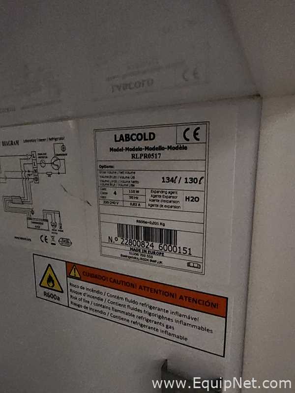 Unidade de Refrigeração Labcold RLPR0517.  130 Litros