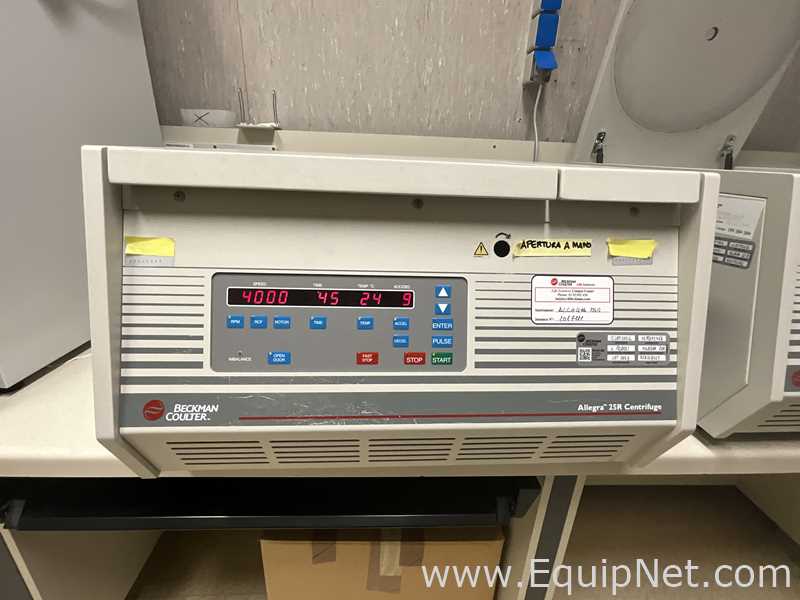 Beckman Coulter Allegra 25R Refrigerated Laboratory Centrifuge