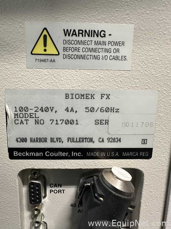 Beckman Coulter Biomek FX Liquid Handler With BioTek ELx405 Select CW Microplate Washer