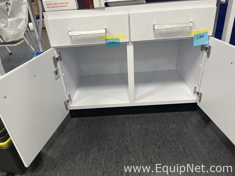 Lot of 3 Kottermann 2 Drawers 2 Doors Laboratory Underbench Storage Cabinets