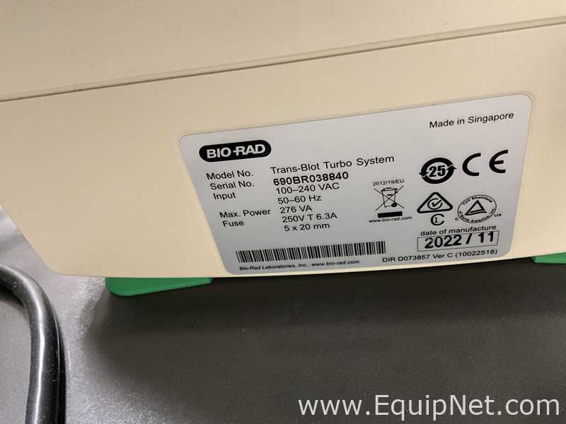 Bio Rad Trans-Blot Turbo System Electrophoresis Device