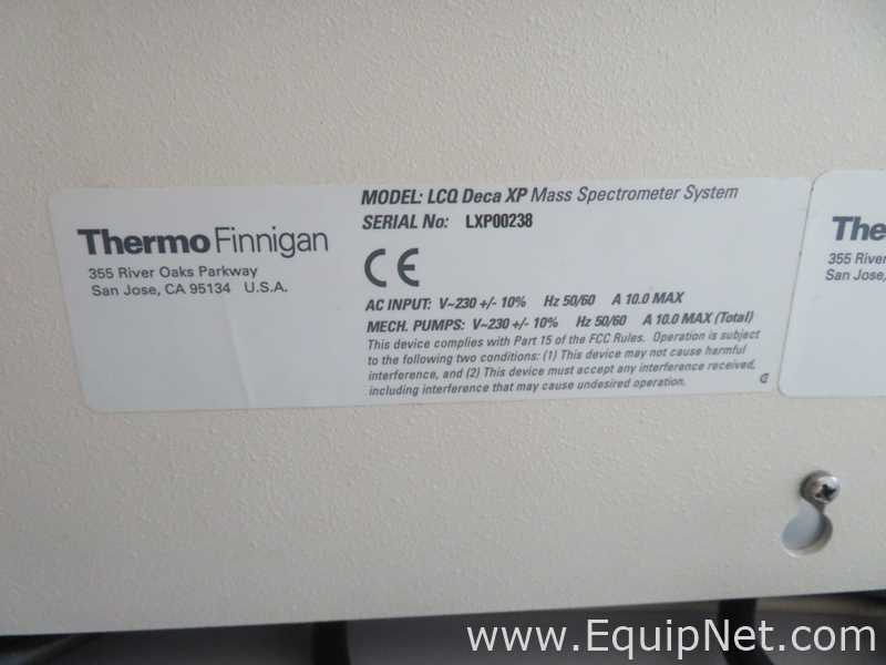 Espectrómetro de Masa Thermo Finnigan LCQ Deca XP