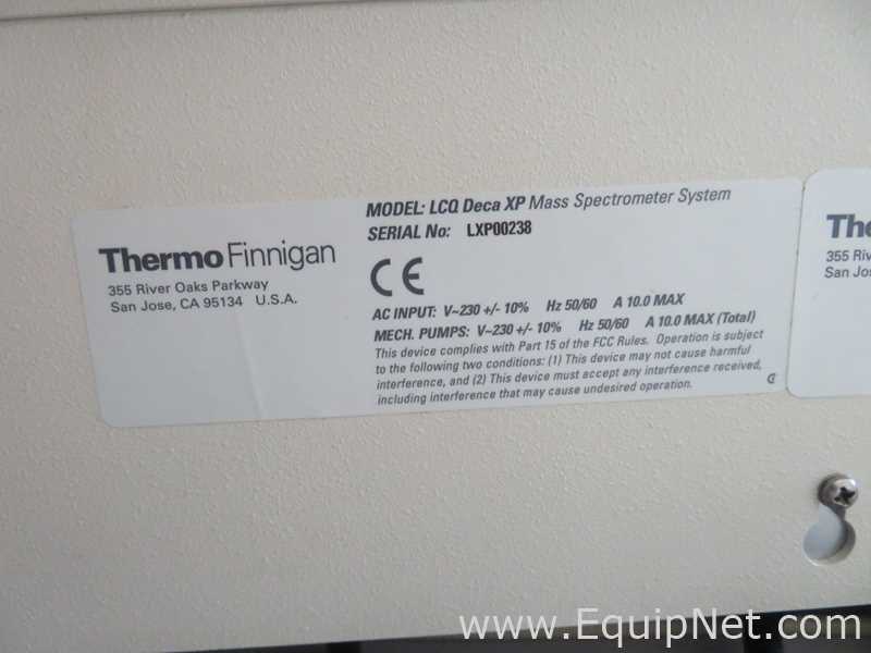 Espectrómetro de Masa Thermo Finnigan LCQ Deca XP