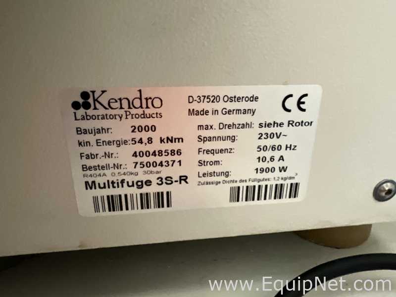 Kendro Laboratory Products Multifuge 3SR Refrigerated Laboratory Centrifuge