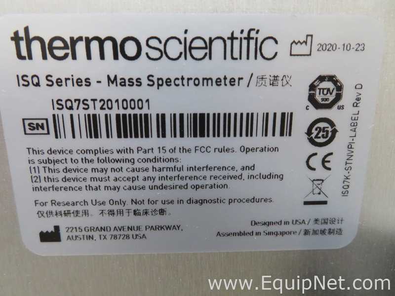 Thermo Scientific ISQ 7610 Single Quadrupole Mass Spectrometer with Thermo TRACE 1300 GC