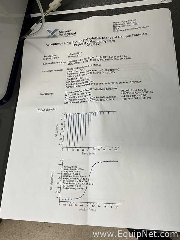 Malvern Panalytical PEAQ-ITC Isothermal Titration Calorimeter
