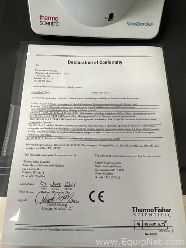 Thermo Fisher Scientific NanoDrop OneC Spectrophotometer