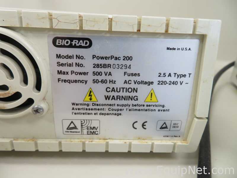 Lot of 2 Bio Rad Power Pac 300 and 200 Electrophoresis Power Supplies