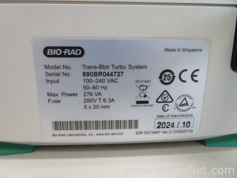 Lot of 2 Bio Rad Trans Blot Turbo Electrophoresis Systems