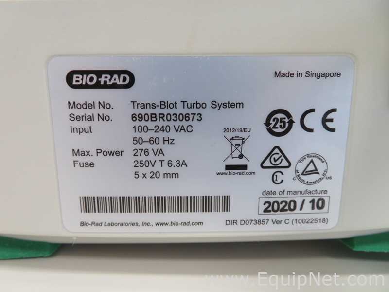 Lot of 2 Bio Rad Trans Blot Turbo Electrophoresis Systems