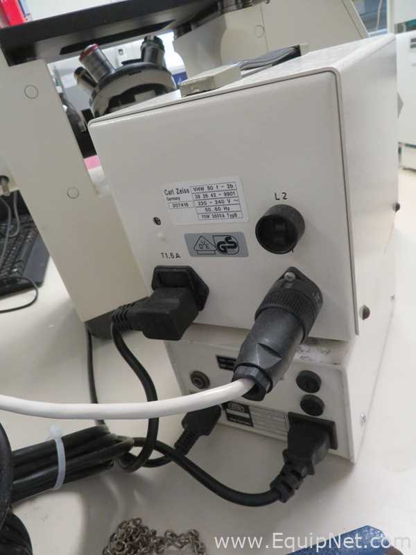 Zeiss Inc. Axiovert 10 Inveted Microscope With Power Supply