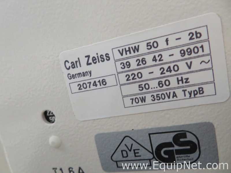 Zeiss Inc. Axiovert 10 Inveted Microscope With Power Supply