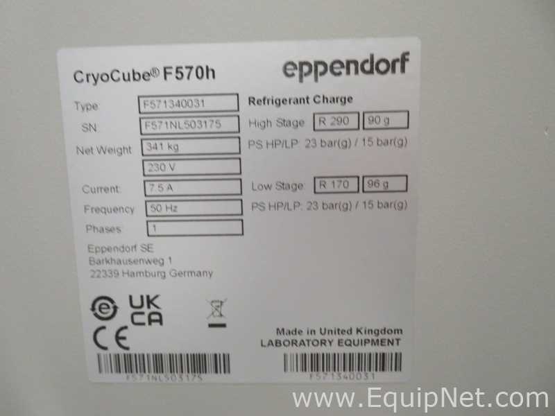 Freezer Eppendorf CryoCube F570H