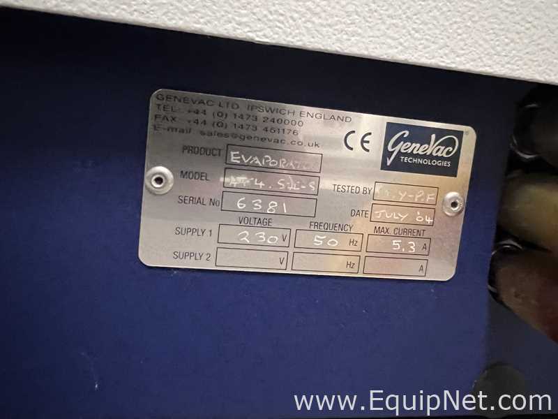 GeneVac HT-4X Series II Evaporator With Genevac XDS5 Scroll Pump