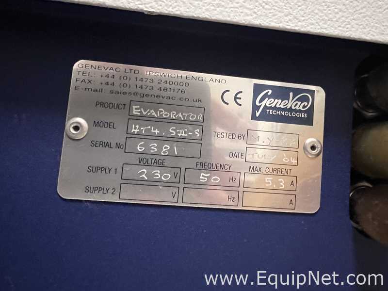 GeneVac HT-4X Series II Evaporator With Genevac XDS5 Scroll Pump