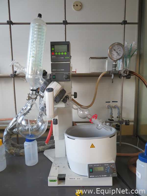 Buchi R-200 Rotavapor with Buchi B-490 Heating Bath and V-800 Vacuum Controller