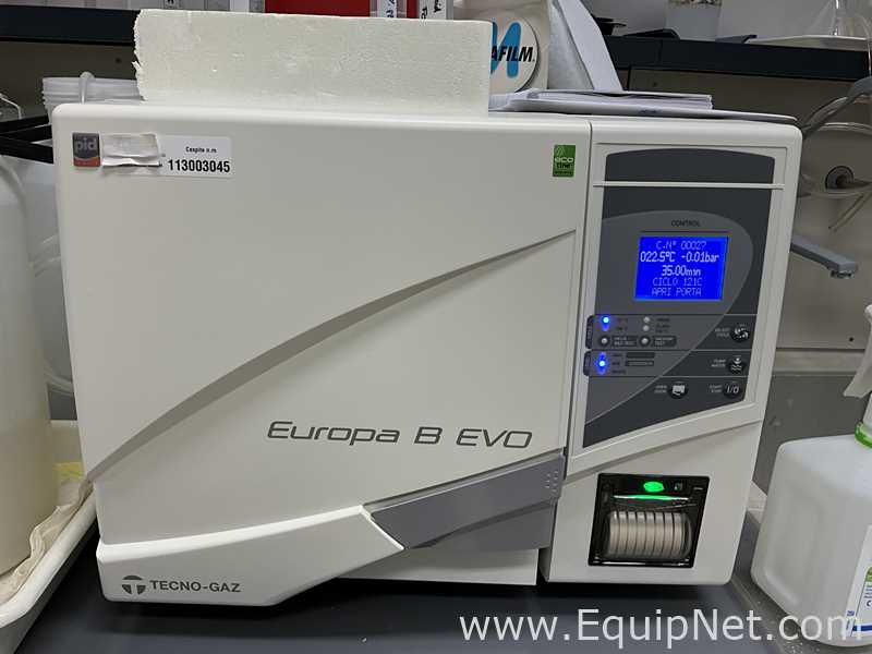 Tecno-Gaz Industries  Europa B EVO 15 Litre Horizontal Laboratory Autoclave