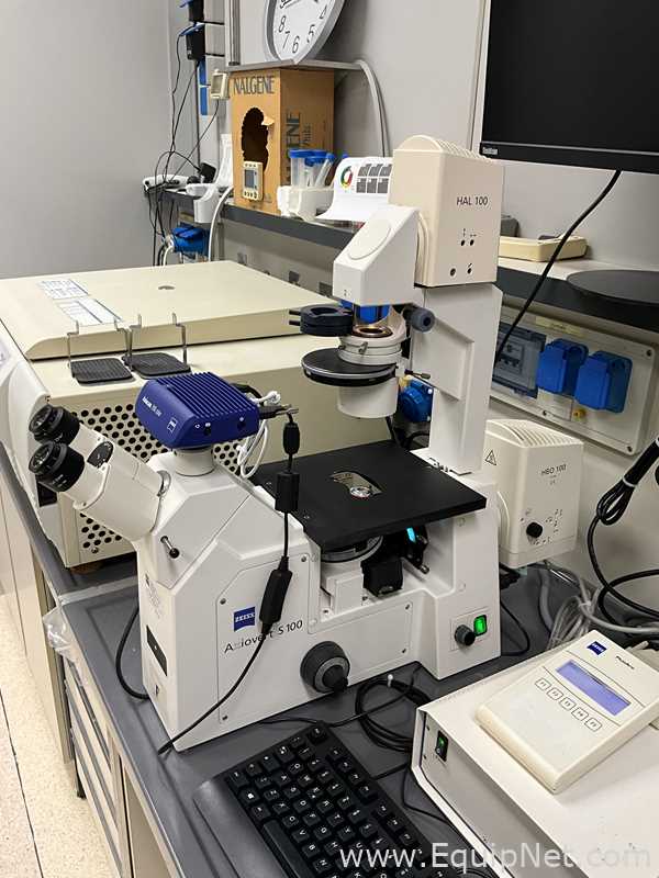 Carl Zeiss Axiovert S100 Microscope with Axiocam 208 Color USB Camera
