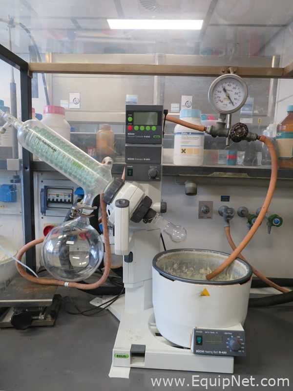 Buchi R-200 Rotavapor with Buchi B-490 Heating Bath and V-800 Vacuum Controller