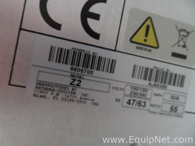 Beckman Coulter Z2 Particle Counter and Size Analyser