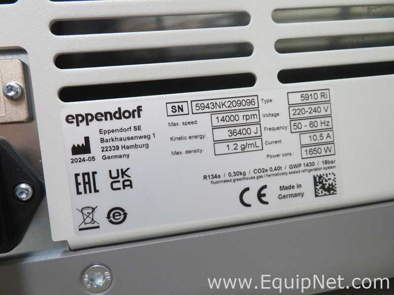 Eppendorf5910Ri Refrigerated Benchtop Centrifuge