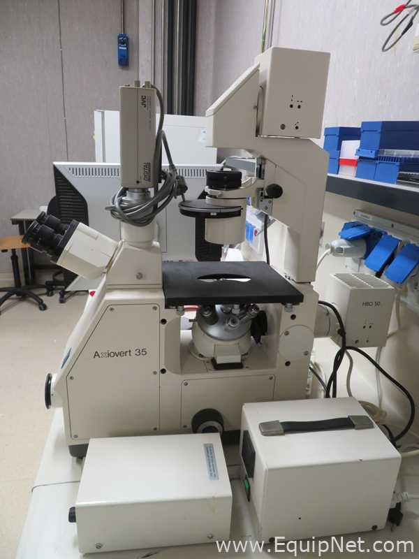 Zeiss Axiovert 35 Inverted Microscope with Zeiss Power Supply