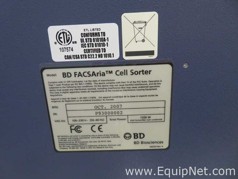 BD FACSAria Fusion Cell Sorter Special Order System Flow Cytometer