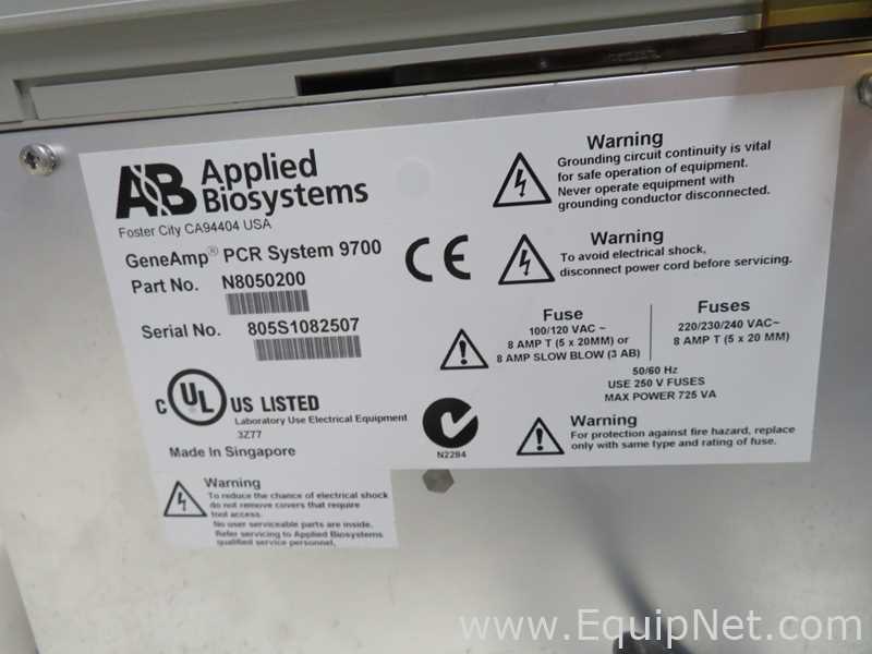 PCR y Termociclador Applied Biosystems Gene Amp 9700