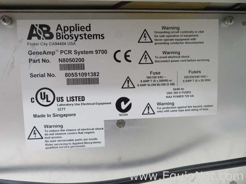 PCR y Termociclador Applied Biosystems Gene Amp 9700