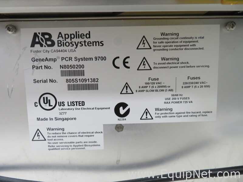 PCR y Termociclador Applied Biosystems Gene Amp 9700