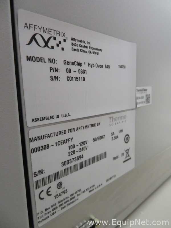 Escáner Affymetrix Gene Chip Scanner 3000