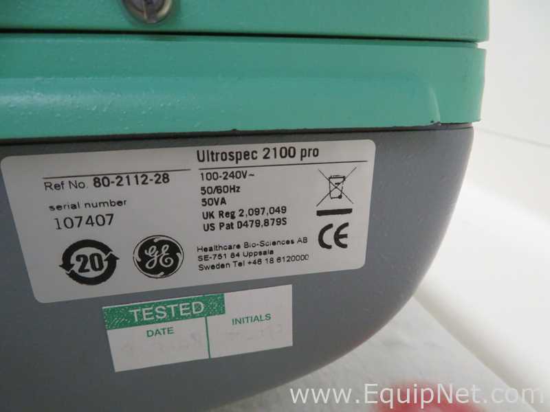 Espectrofotômetro Amersham Biosciences Corp. Ultrospec 2100 pro