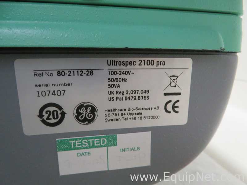 Espectrofotômetro Amersham Biosciences Corp. Ultrospec 2100 pro