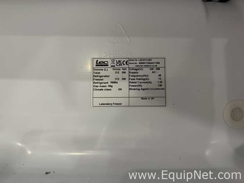 Lot of 2 Lec Medical LSFSF312BT Refrigerators