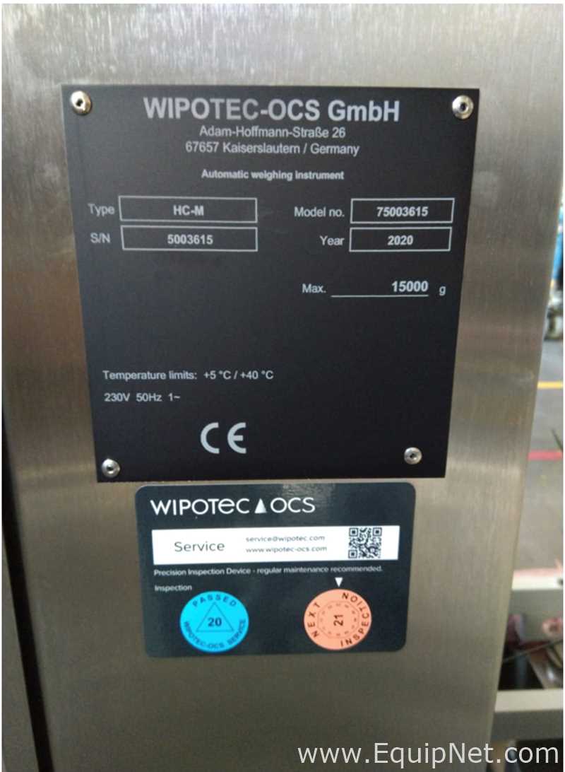 Verificador de Peso Wipotec HC-M/75003615. Sin usar