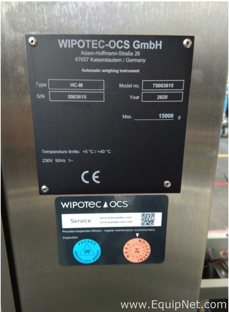 未使用Wipotec OCS检查秤