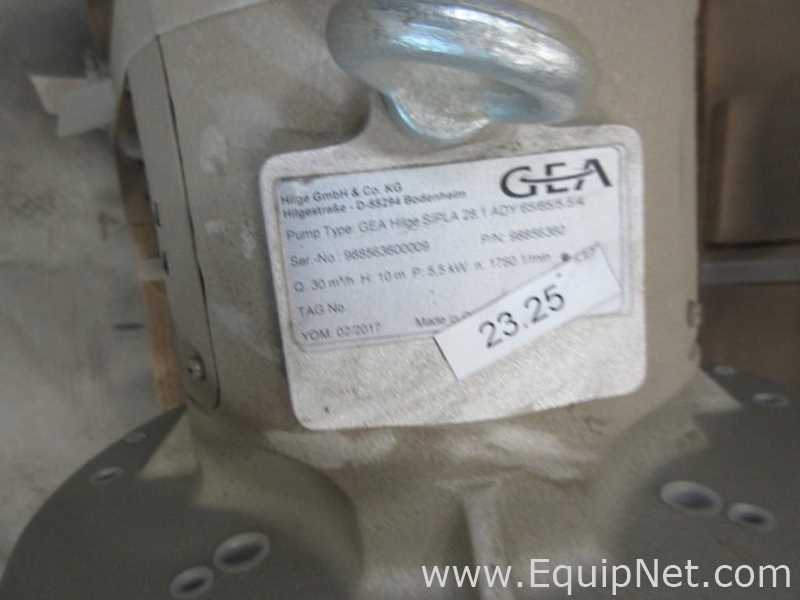 Unused GEA Hilge GmbH Co. KG SIPLA 28.1 ADY 65.65