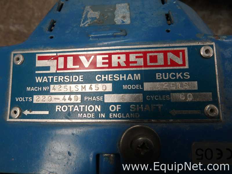Silverson 425LS Stainless Steel Inline High Shear Homogenizer