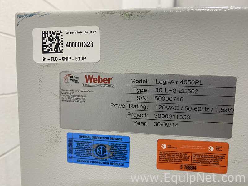lote de   Rotuladora Weber Marking Systems, Inc. Legi-Air 4050P
