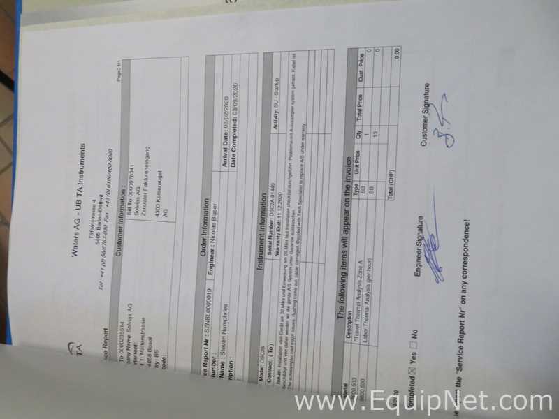 TA Instruments DSC 25 Differential Scanning Calorimeter
