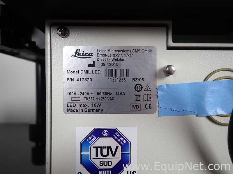 Leica DMIL LED Inverted Microscope with Extec High Intensity Fiber Optic Illuminator