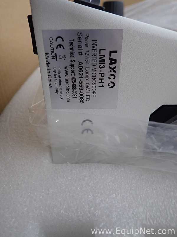 Unused Laxco LMI3-PH1 Inverted Microscope
