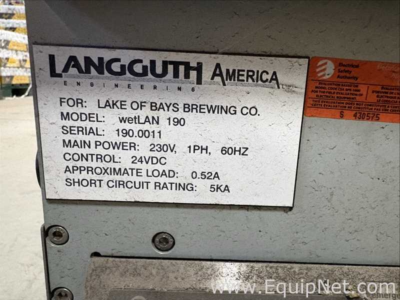 Langguth wetLAN 190 Labeler Semi-Automatic Wet Glue Labeler