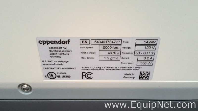Centrífuga para laboratorio Eppendorf 5424R