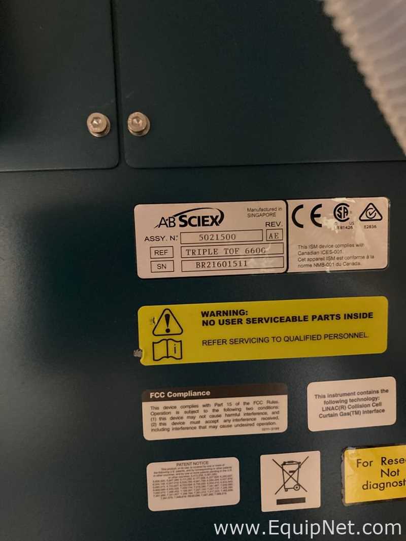 Espectrómetro de Masa AB Sciex TripleTOF 6600