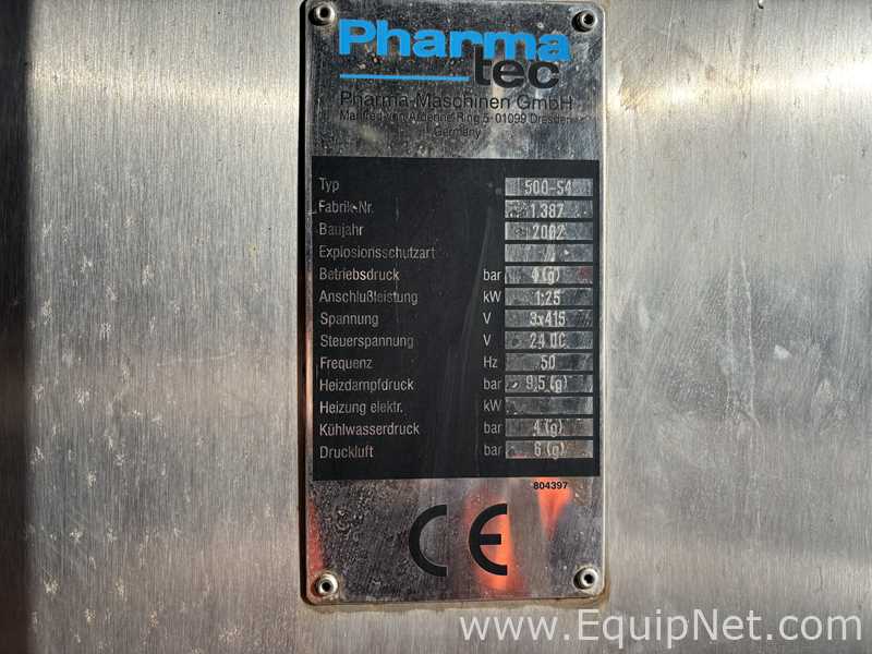 Pharmatec GmbH 500-S4 Stainless Steel Multistage Pressure Column Distillation Unit