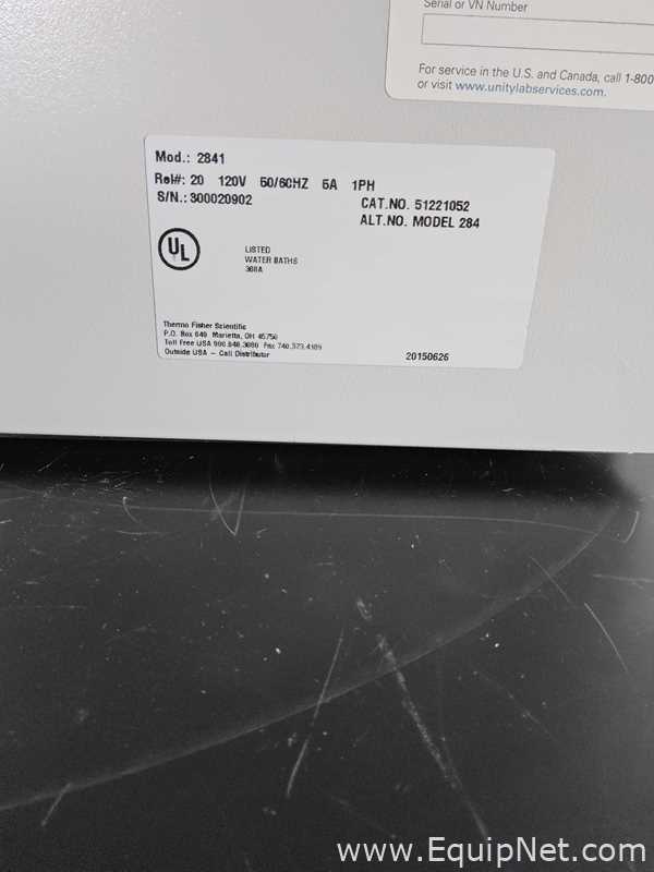 Unused Thermo Scientific 2841 Precision Microprocessor Controlled Waterbath