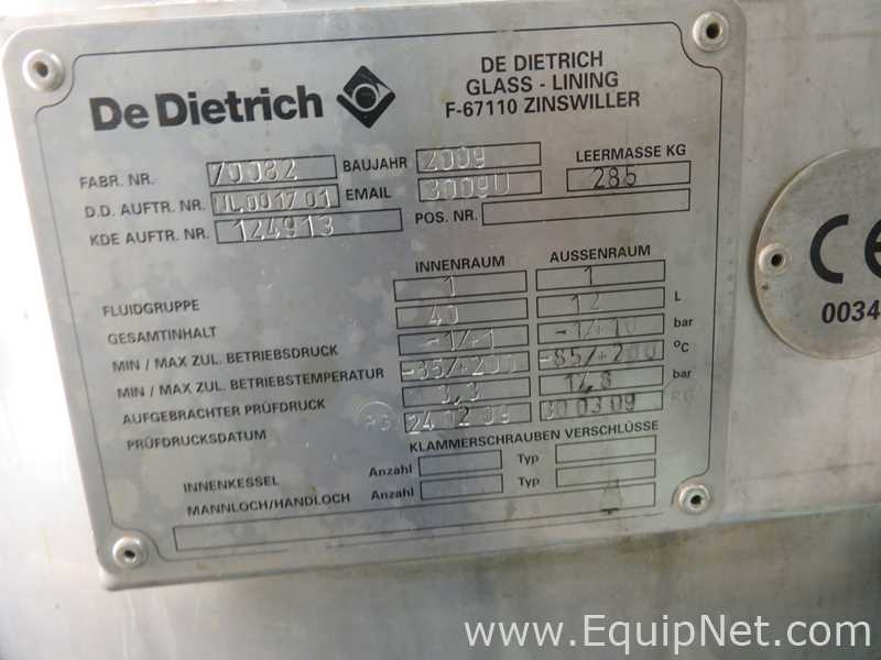 De Dietrich 30 Liter Jacketed Glass Reactor
