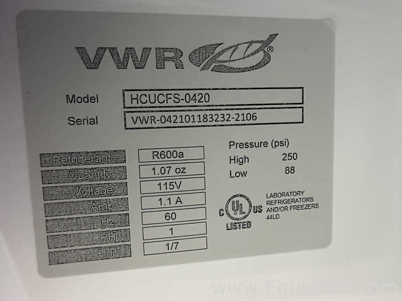 Lot Of 4 VWR HCUCFS-0420 Undercounter Freezers