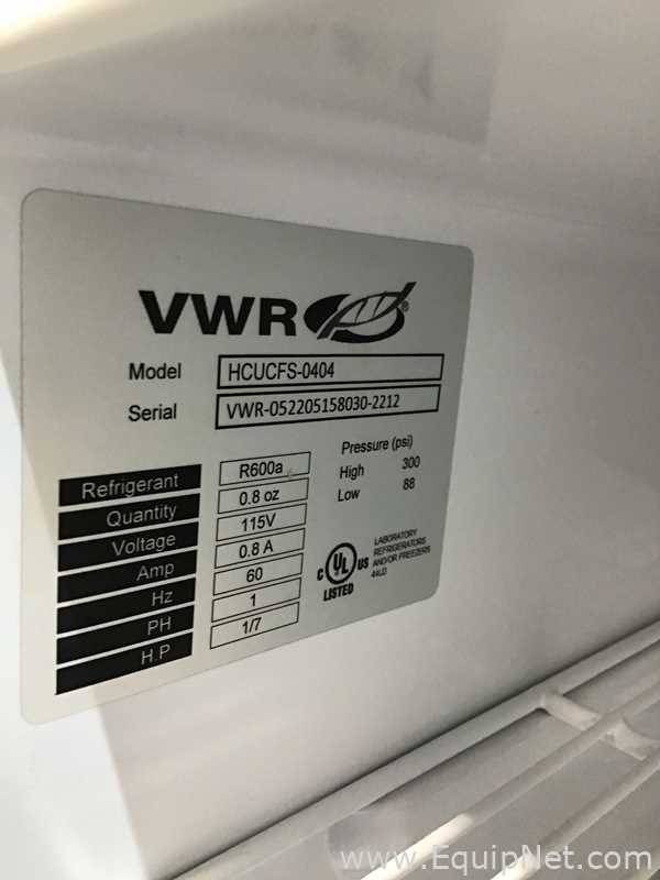 Lot Of 4 VWR HCUCFS-0404 Undercounter Laboratory Refrigerators